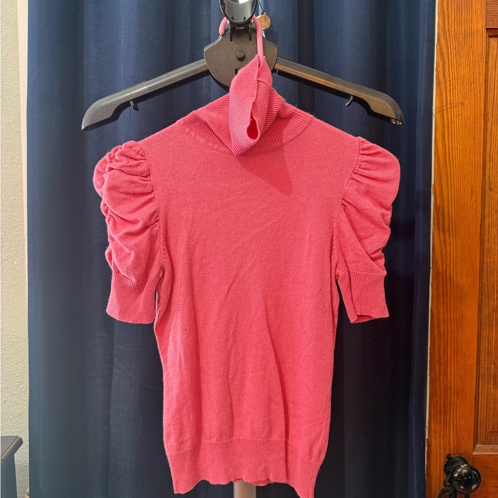 Moda International Pink Puff Sleeve Blouse